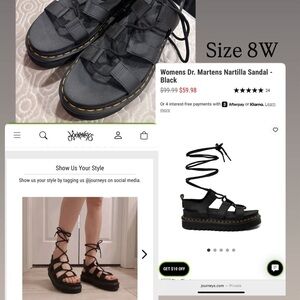 Dr. Martens Black Lace-Up Sandals